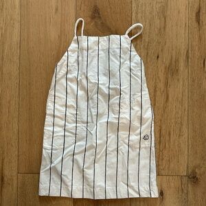 Striped White Kids Casual Dress